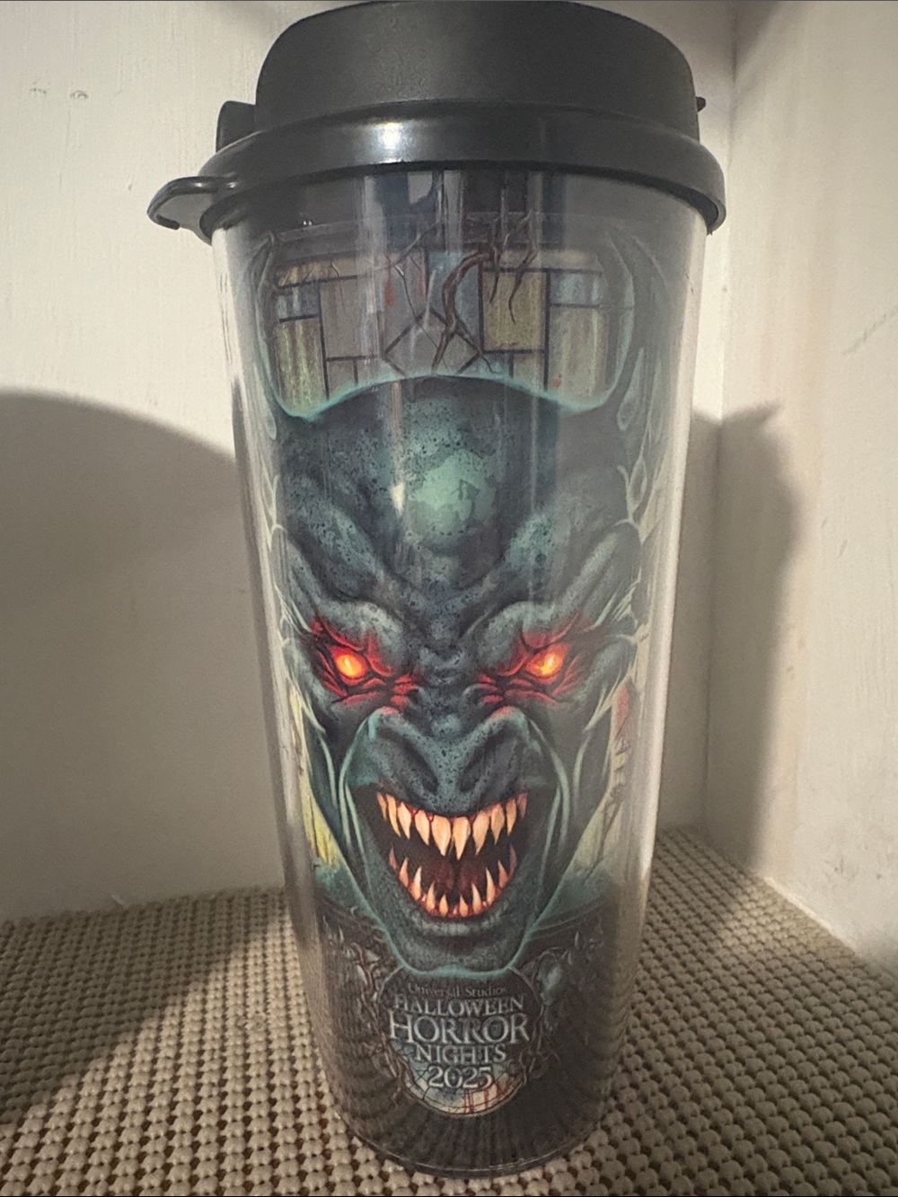 Halloween Horror Nights 2025 Black Demon Travel Tumbler